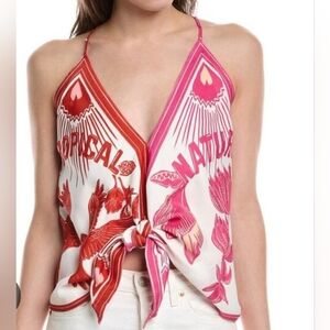 Farm Rio Halter Bandana Blouse